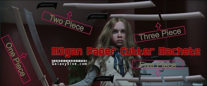 m3gan megan print files paper cutter machete prop cosplay weapon killer doll android hobby diy 3D print model - Mito3D