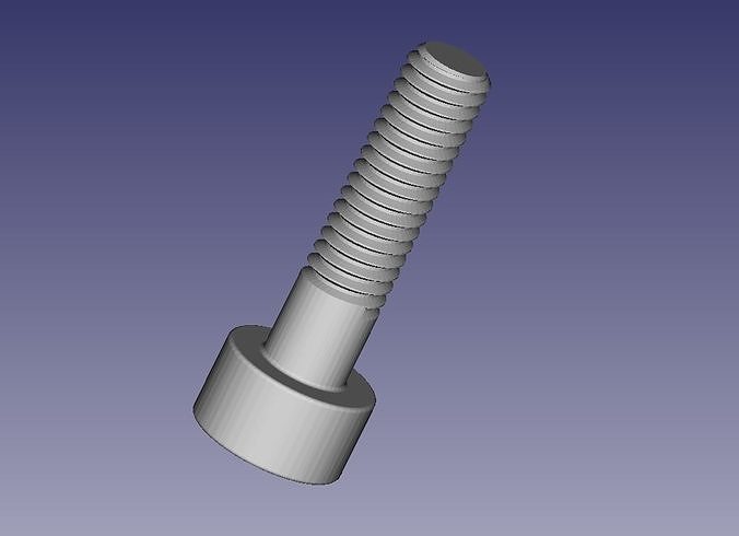 m4 Schraube Nuss m4screw 3mf 3dprinting Modell Ingenieurwesen Stahl Hobby DIY mechanisch Teile 3D print model - Mito3D
