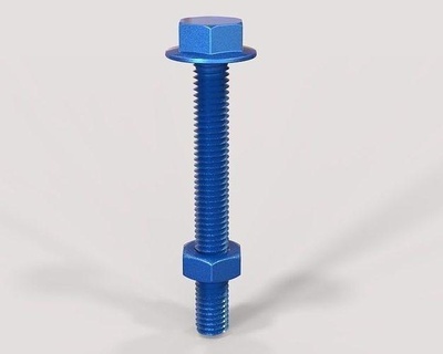 m5 12mm flanged hex bolts bolt flang screw tool mechanical equipment metal parts hexagonal nut industrial hardware hobby diy ss machine manufacturing 3d print model - Mito3D