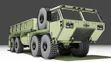 m997 hemtt oshkosh camion militaire jouet 3d armée guerre véhicule tactique etats unis 3dmodel 3dprint munitions munition jeux jouets 3d print model - Mito3D