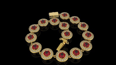 m braccialetti n5 oro argento anello diamante stampabile gioiello gioielli gemma bracciali 3d print model - Mito3D