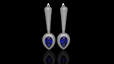 m earrings n29 gold jewelry silver diamond gem jewel jewellery fashion ring brilliant 3d print model - Mito3D