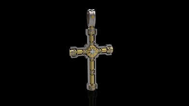 m inri n1 gold wall sculpture statue religion cross jewel silver gem christian christ cathedral chapel sterling printable jewelry pendants 3d print model - Mito3D