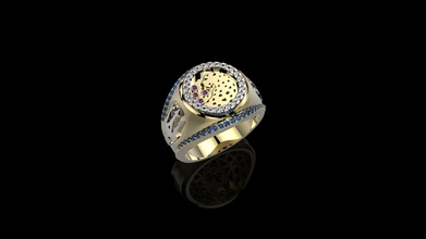 m homens n3 jóias ouro de prata anel diamante printable jóia o engajamento casamento gem platina sterling colar engagem vestuário bracelate anéis 3d print model - Mito3D