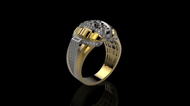 m hommes n5 bijoux or d'argent de l'anneau le diamant imprimable joyau l'engagement mariage cad bague en la livre sterling blanc les anneaux 3d print model - Mito3D