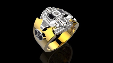 m men n9 gold jewelry silver ring diamond printable jewel jewellery engagement wedding rings 3d print model - Mito3D