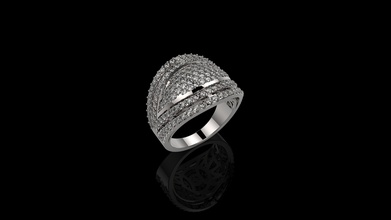 m rings jn12 jewelry gold silver ring diamond printable jewellery jewel engagement wedding gem brilliant sterling fashion 3d print model - Mito3D