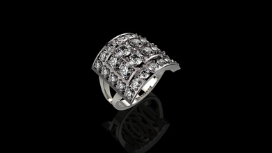 m anneaux n23 bijoux or d'argent de l'anneau le diamant imprimable joyau l'engagement gem mariage la livre sterling brillant bague en les 3d print model - Mito3D