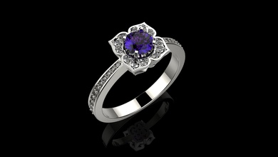 m Ringe n26 Schmuck gold Silber ring diamond bedruckbar ist Juwel engagement gem Hochzeit sterling Diamant-ring 3d print model - Mito3D