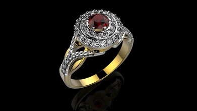 m anneaux n28 bijoux or d'argent de l'anneau le diamant imprimable joyau l'engagement mariage gem la livre sterling anneau mode les 3d print model - Mito3D