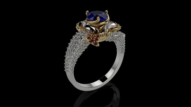 m anneaux n32 bijoux or d'argent de l'anneau le diamant imprimable joyau l'engagement gem les 3d print model - Mito3D