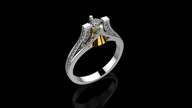 m Ringe n37 Schmuck gold Silber ring diamond bedruckbar ist Juwel engagement gem Hochzeit Platin sterling 3d print model - Mito3D