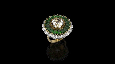 m Ringe n54 gold Schmuck Silber ring diamond bedruckbar ist Juwel engagement Hochzeit gem sterling Mode-ring 3d print model - Mito3D