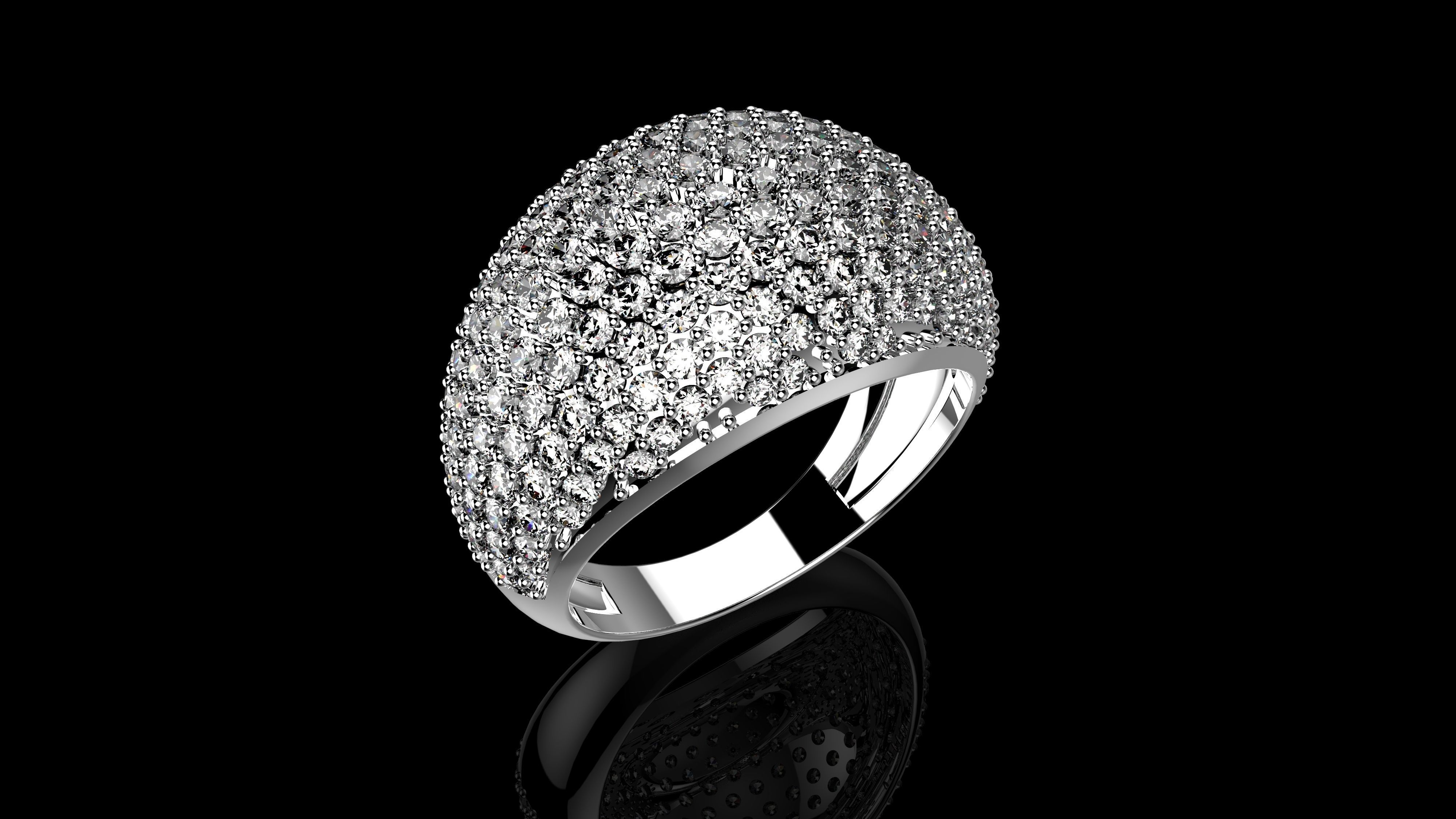 m rings n65 gold jewelry silver ring diamond printable jewel jewellery wedding engagement gem 3D print model - Mito3D