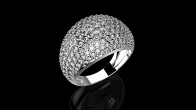 m rings n65 gold jewelry silver ring diamond printable jewel jewellery wedding engagement gem 3d print model - Mito3D