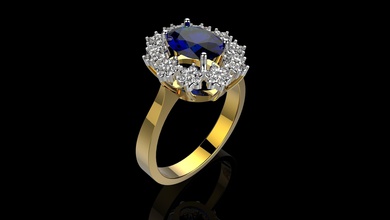 m anelli n76 oro gioielli argento anello diamante stampabile gioiello matrimonio di fidanzamento 3d print model - Mito3D