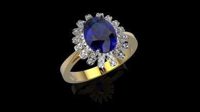 m anneaux n77 or bijoux d'argent de l'anneau le diamant imprimable joyau mariage l'engagement les 3d print model - Mito3D