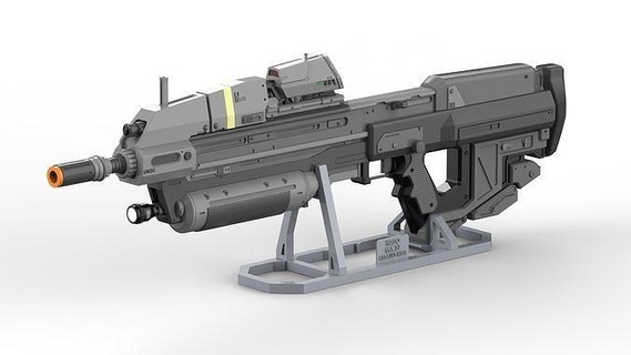 ma37 aréola comercial imprimível 3d modelo stl brinquedo construir faça arma fogo canhão cosplay vídeo jogos odst mestre chefe alcance rifle designado atirador dmr brinquedos 3d print model - Mito3D