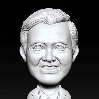 ma ying-jeou ying jeou taiwan president figure face people head portrait art sculptures 3d print model - Mito3D