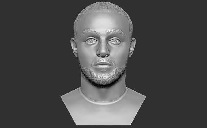 Mac moleiro fracasso 3d impressão Kanye oeste pete Davidson postar Malone rapper Descanse paz ariana famoso Castanho Derulo Tupac elvis akon Bieber guetta arte esculturas 3D print model - Mito3D