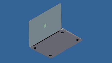 macbook hava Macbook Air elma tablet dizüstü bilgisayar Bilim mühendislik 3d print model - Mito3D