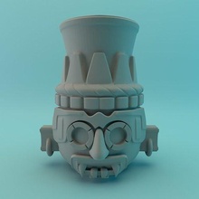maceta tlaloc dios de la regen gottheit mexiko blumentopf escultura artesania haus dekor 3d print model - Mito3D