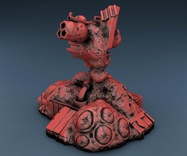 machine gun robot mechanical toy figure sculpture lego character tribal games toys 3d print model - Mito3D