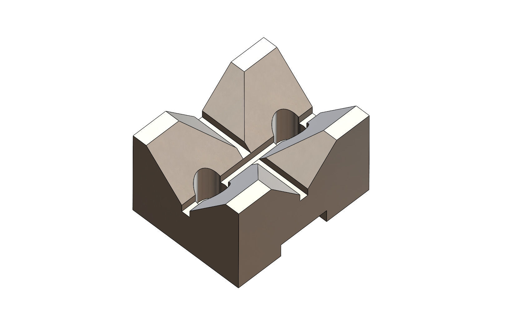 maquinista v blocks blocos metalurgia gabarito moagem perfuração quadra cnc aço fixação usinagem broca máquina ferramentas corte cam fea ferramenta ciência engenharia 3D print model - Mito3D