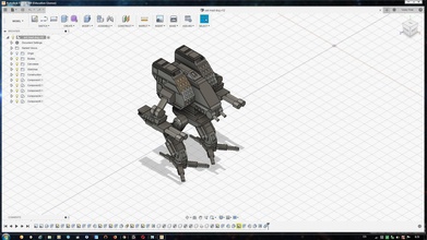 enojado perro mechwarrior battletech robot futurista tecnología astronave mecánico rabioso guerra juegos juguetes 3d print model - Mito3D