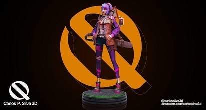 mad nurse 3d print woman character 3dprinting postapocalyptic war future girl warrior games toys 3d print model - Mito3D