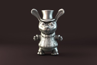 mad rabbit pendant jewelry animal cool silver pendants 3d print model - Mito3D
