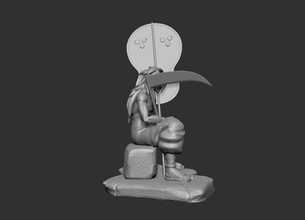 madara statue crâne os croisés 3d naruto stylisé anime sculpter 3dmodle personnage art sculptures 3d print model - Mito3D