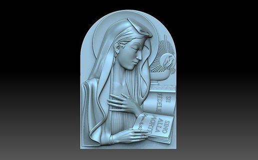 Madonna kutsal din dindar nesne Katolik Katoliklik Hıristiyan anıt taş Rahatlama kutsallık aziz Sanat 3d print model - Mito3D