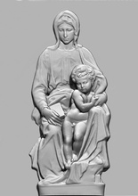 madonna of bruges michelangelo statua classico sollievo scultura 3d modello arte sculture 3d print model - Mito3D