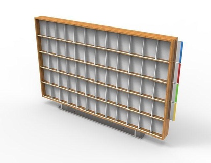 magazine grille livre étagère meubles moderne bois intérieur conception esthéique 3d art Créatif détaillé ingénierie cabinet bibliothèque science 3d print model - Mito3D