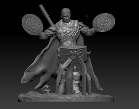 mage casting spell games-toys art statue sculpture human illustration games toys other 3d print model - Mito3D