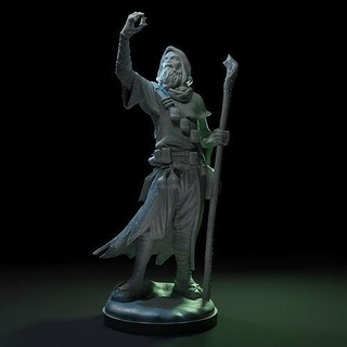 büyücü minyatür sihirbaz büyü peri fantezi cadı Personel büyülü tale rpg baskı 3d Sanat heykeller 3d print model - Mito3D