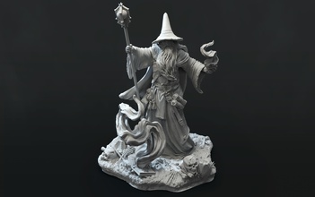 herói mago bruxo feiticeiro rpg miniatura jogo tabuleiro gandalf diablo jogos mmorpg mágico fantasia dragão brinquedos borda 3d print model - Mito3D