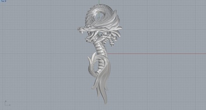 magerit - dragon pendant jewelry sculpture rhino 3d modeling design art pattern deco silver gem printable pendants 3d print model - Mito3D