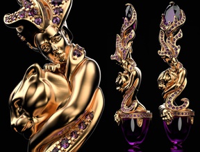magerit orecchini incontro fidanzamento squillare braccialetto abbellimento gioielleria nozze pendente gemelli oro argento platino stampabile collana engagement 3d print model - Mito3D