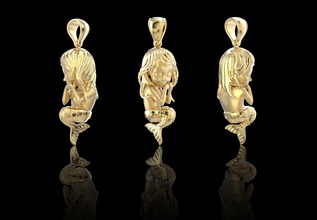 magerit küçük sihirli takı altın kolye Gümüş gem mücevher düğün taşlar ruby elmas taş platin parlak 3d print model - Mito3D