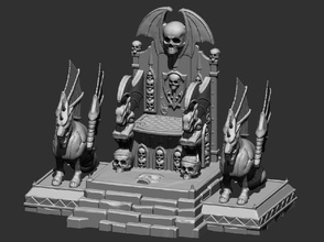 magewrath trono warhammer età of sigmar terreno mago ira vampiro vecchio cranio gargoyle classico fantasia caos giochi giocattoli gioco accessori 3d print model - Mito3D