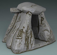 magic cave sculpture old clay 3dprint stylized clashofclans house art decor village toy figurine games toys board 3d print model - Mito3D