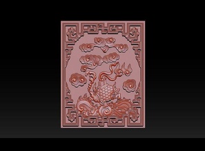 magie schildkröte deko phönix drachen einhorn holz carving wunder statue geschnitzt hölzern pagode cnc linderung modell stl 3d artcam kunst skulpturen 3d print model - Mito3D