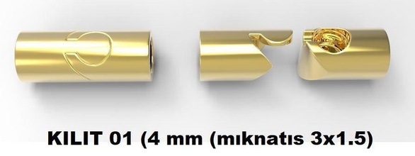 aimant fermer clé or bijoux argent bracelet bracelets 3d print model - Mito3D