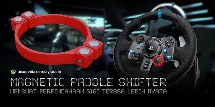 magnetic paddle shifter logitech g29 computer steering wheel mod diy 3dprint hobby 3d print model - Mito3D