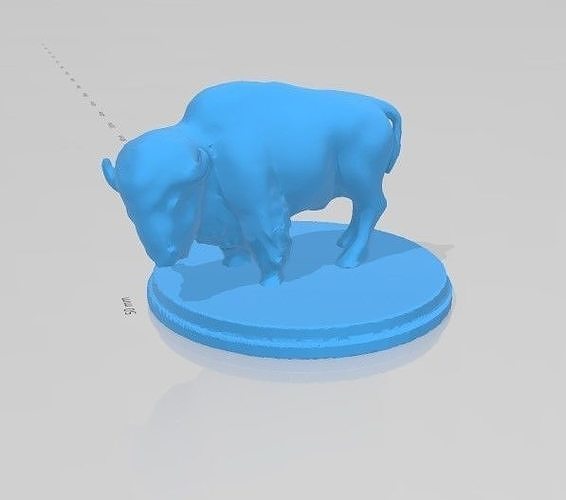 großartig 3d Bison Büffel Stand Modell 1 begrenzt Auflage gedruckt Sammlerstück Skulptur Figur druckbar Drucken drucken Tier Säugetier Stier Kunst Skulpturen Statue Natur Haus Dekor 3D print model - Mito3D
