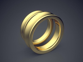 magnificent unique golden wedding rings gold jewel jewellery jewelry ring engagement diamond brilliant cad gem platinum printable silver design 3d print model - Mito3D