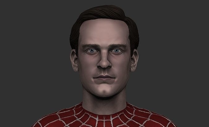 maguire hombre araña esculpir cabeza juguetes retrato cara personas sexta escala juegos 3D print model - Mito3D