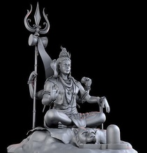 mahadev statue of lord shiva sculpture indian art sculptures 3d print model - Mito3D